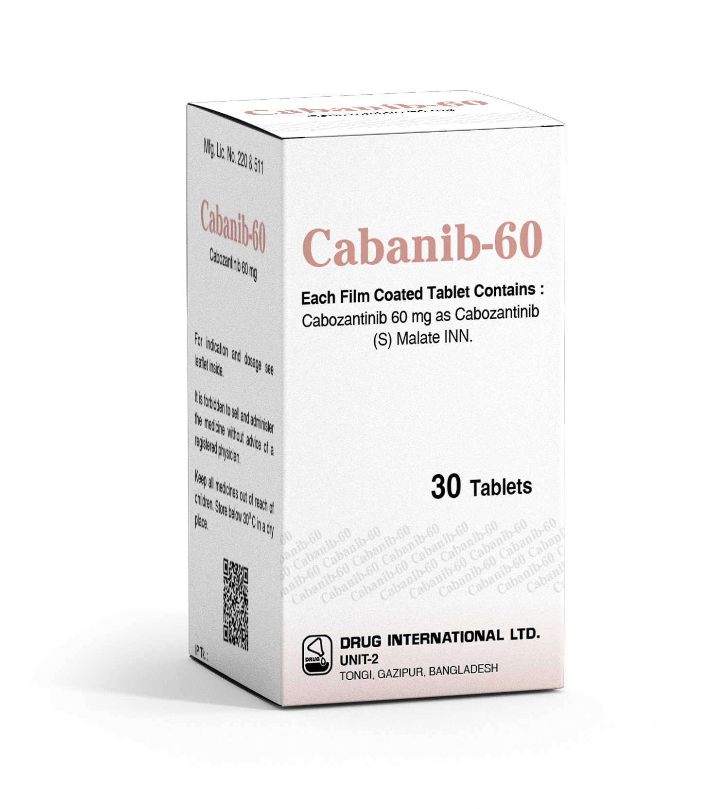 孟加拉耀品国际生产的卡博替尼（别名：XL184、Cabozantinib、Cometriq、Cabozanix）