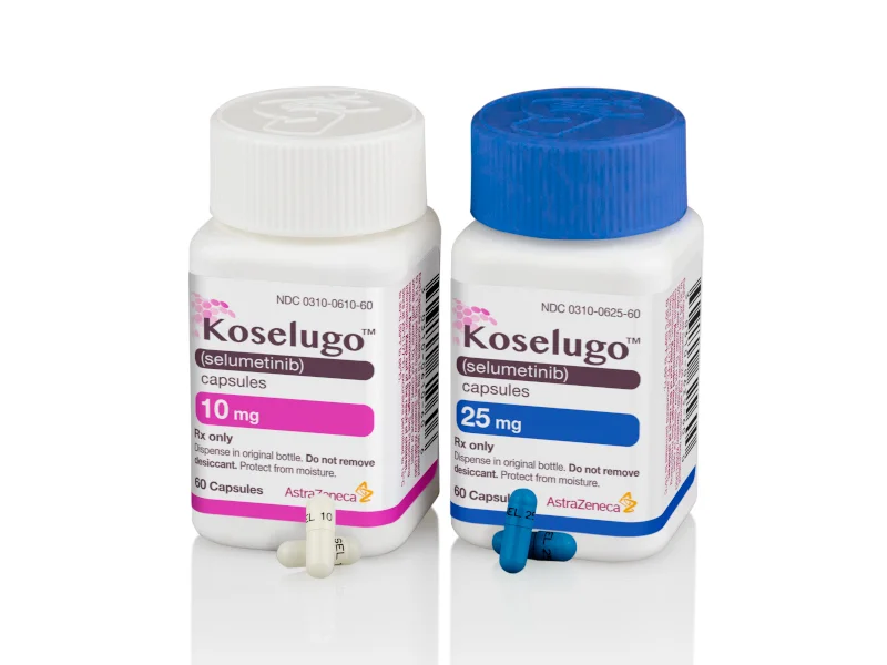 英国阿斯利康生产的司美替尼（别名：selumetinib、Koselugo）