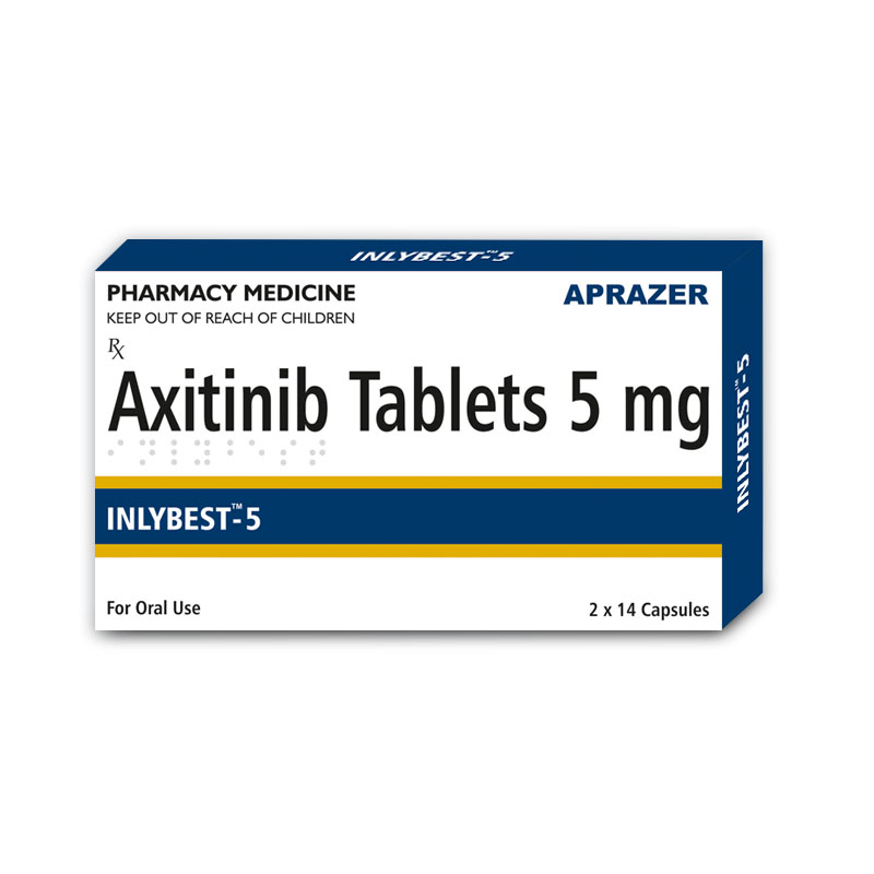印度Aprazer生产的阿昔替尼（别名：英利达、阿西替尼、axitinib、Inlyta、Axitix）