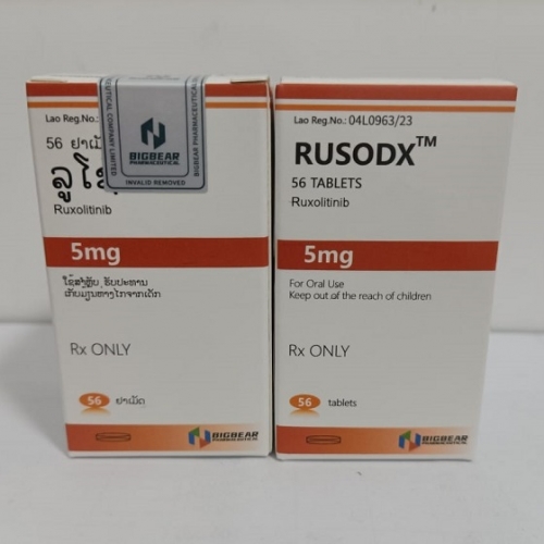 老挝大熊制药生产的芦可替尼（别名：Rutinib-5，Ruxolitinib，芦可替尼，鲁索替尼、RUSODX）