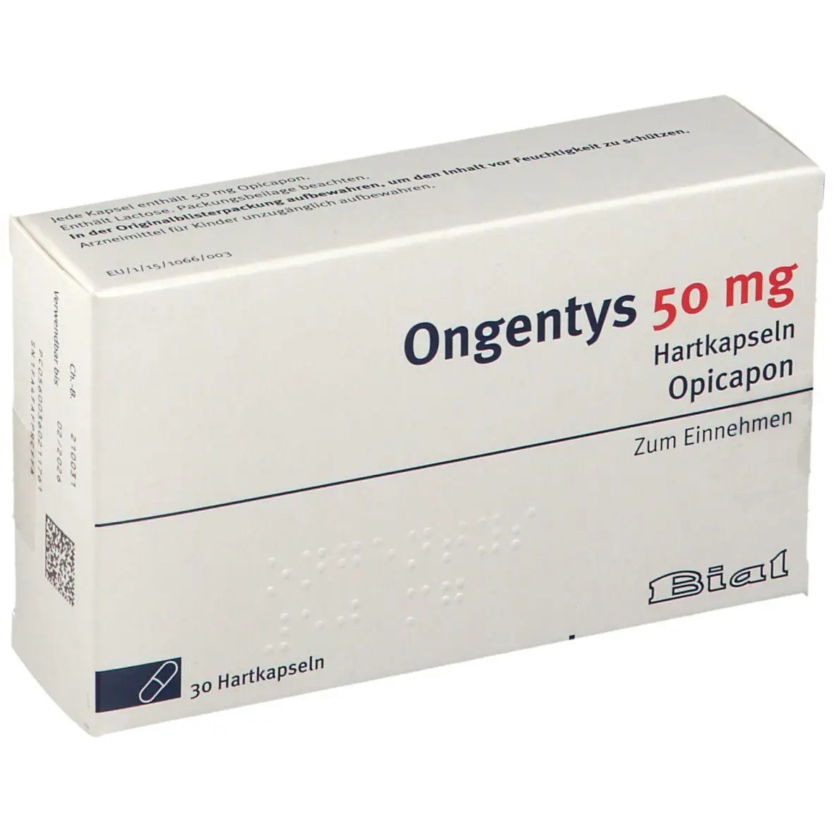 葡萄牙BIAL生产的阿片哌酮（别名：奥匹卡朋、opicapone、Ongentys、opicapon）