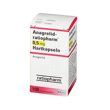 德国ratiopharm生产的阿那格雷（别名：盐酸阿那格雷、氯喹咪唑酮、Agrylin、Anagrelide）
