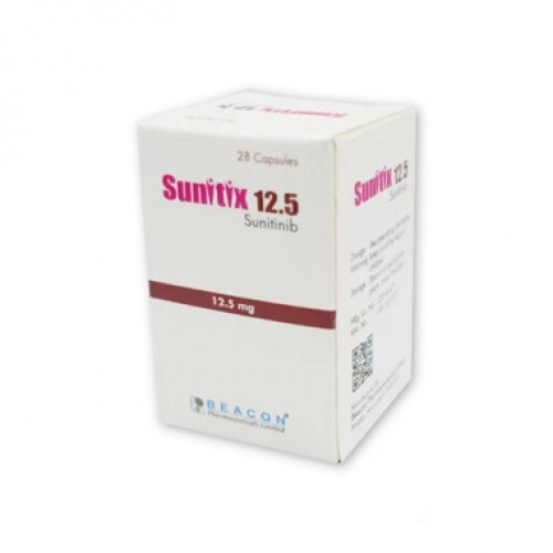 孟加拉碧康制药生产的舒尼替尼（别名： 索坦、sunitinib、Sutent、Sunitix）的价格，多少钱，说明书，副作用，功效