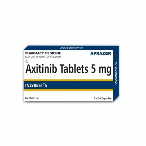 印度Aprazer生产的阿昔替尼（英利达、阿西替尼、axitinib、Inlyta、Axitix）的价格，多少钱，说明书，副作用，功效