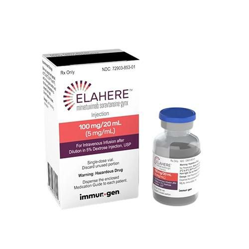 Elahere治疗铂类抗药性上皮性卵巢癌、输卵管癌或原发性腹膜癌