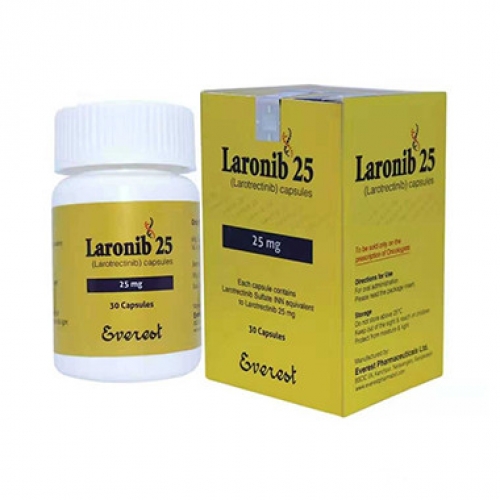孟加拉珠峰制药生产的拉罗替尼（别名：Vitrakvi、larotrectinib、LOXO101、Laronib）的价格，多少钱，说明书，副作用，功效
